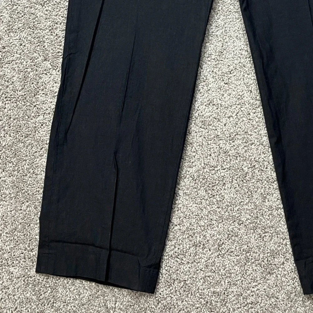 Banana Republic Dress Pants Mens 36x30 Black Flat Front Straight Leg Classic